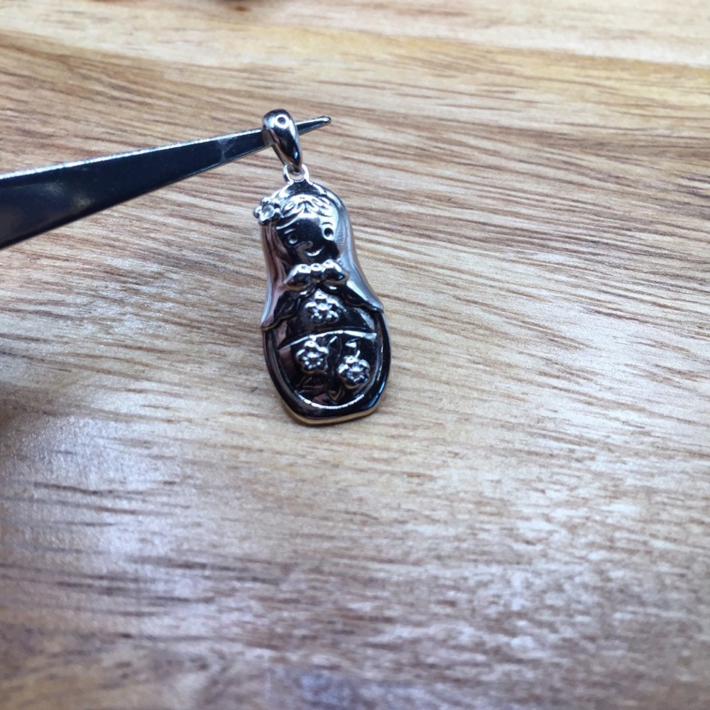 Doll pendant NEW sterling silver